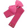 imageAllegra K Womens Bowknot Elastic Belts 24quot Width Elegant Cute Stretchy Cinch Waistband for Dress WeddingFuchsia