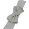 imageAllegra K Womens Bowknot Elastic Belts 24quot Width Elegant Cute Stretchy Cinch Waistband for Dress WeddingGrey