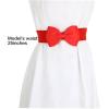 imageAllegra K Womens Bowknot Elastic Belts 24quot Width Elegant Cute Stretchy Cinch Waistband for Dress WeddingRed