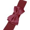 imageAllegra K Womens Bowknot Elastic Belts 24quot Width Elegant Cute Stretchy Cinch Waistband for Dress WeddingWine Red