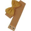 imageAllegra K Womens Bowknot Elastic Belts 24quot Width Elegant Cute Stretchy Cinch Waistband for Dress WeddingYellow Brown