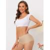 imageAllegra K Womens Boyshorts Underwear Unlined Invisible Mid Rise Stretch Solid PantiesBeige