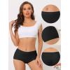 imageAllegra K Womens Boyshorts Underwear Unlined Invisible Mid Rise Stretch Solid PantiesBlack