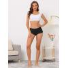 imageAllegra K Womens Boyshorts Underwear Unlined Invisible Mid Rise Stretch Solid PantiesBlack