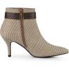 imageAllegra K Womens Buckle Plaid Stiletto Heels Houndstooth Ankle BootsKhaki