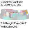 imageAllegra K Womens Clear Waist Belts for Dresses Transparent Belts Square BuckleColorful