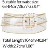 imageAllegra K Womens Clear Waist Belts for Jeans Transparent Belts Square BuckleGold