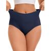 imageAllegra K Womens Cotton High Waist Available in Plus Size Tummy Control UnderwearDark Gray Blue