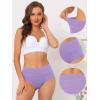 imageAllegra K Womens Cotton High Waist Available in Plus Size Tummy Control UnderwearLight Purple