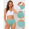 imageAllegra K Womens Cotton High Waist Available in Plus Size Tummy Control UnderwearMacaron Green
