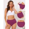 imageAllegra K Womens Cotton High Waist Available in Plus Size Tummy Control UnderwearPurple