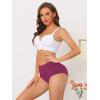 imageAllegra K Womens Cotton High Waist Available in Plus Size Tummy Control UnderwearPurple