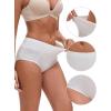 imageAllegra K Womens Cotton High Waist Available in Plus Size Tummy Control UnderwearWhite