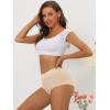 imageAllegra K Womens Cotton Underwear HighRise Lace Trim Tummy Control Full Coverage BriefBeige