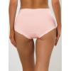 imageAllegra K Womens Cotton Underwear HighRise Lace Trim Tummy Control Full Coverage BriefLight Pink