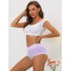 imageAllegra K Womens Cotton Underwear HighRise Lace Trim Tummy Control Full Coverage BriefPurple