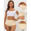 imageAllegra K Womens Elastic HighWaisted Brief Breathable No Show Hipster UnderwearBeige