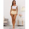 imageAllegra K Womens Elastic HighWaisted Brief Breathable No Show Hipster UnderwearBeige