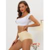 imageAllegra K Womens Elastic HighWaisted Brief Breathable No Show Hipster UnderwearBeige