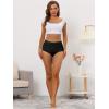 imageAllegra K Womens Elastic HighWaisted Brief Breathable No Show Hipster UnderwearBlack