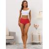 imageAllegra K Womens Elastic HighWaisted Brief Breathable No Show Hipster UnderwearBright Red