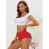 imageAllegra K Womens Elastic HighWaisted Brief Breathable No Show Hipster UnderwearBright Red