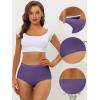 imageAllegra K Womens Elastic HighWaisted Brief Breathable No Show Hipster UnderwearDark Purple