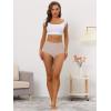 imageAllegra K Womens Elastic HighWaisted Brief Breathable No Show Hipster UnderwearLight Pink