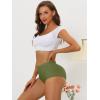 imageAllegra K Womens Elastic HighWaisted Brief Breathable No Show Hipster UnderwearMid Green