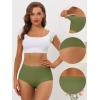 imageAllegra K Womens Elastic HighWaisted Brief Breathable No Show Hipster UnderwearMid Green