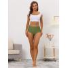 imageAllegra K Womens Elastic HighWaisted Brief Breathable No Show Hipster UnderwearMid Green
