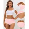 imageAllegra K Womens Elastic HighWaisted Brief Breathable No Show Hipster UnderwearMid Pink