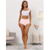 imageAllegra K Womens Elastic HighWaisted Brief Breathable No Show Hipster UnderwearPink
