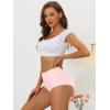 imageAllegra K Womens Elastic HighWaisted Brief Breathable No Show Hipster UnderwearPink