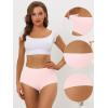 imageAllegra K Womens Elastic HighWaisted Brief Breathable No Show Hipster UnderwearPink