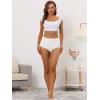 imageAllegra K Womens Elastic HighWaisted Brief Breathable No Show Hipster UnderwearWhite