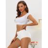 imageAllegra K Womens Elastic HighWaisted Brief Breathable No Show Hipster UnderwearWhite