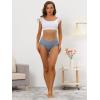 imageAllegra K Womens HiCut Ribbed High Waist Tummy Control Underwear Available in Plus SizeBlue