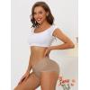 imageAllegra K Womens HiCut Ribbed High Waist Tummy Control Underwear Available in Plus SizeCamel