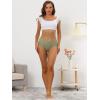 imageAllegra K Womens HiCut Ribbed High Waist Tummy Control Underwear Available in Plus SizePea Green