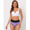 imageAllegra K Womens High Waist Tummy Control ColorBlock Brief Available in Plus SizeBright Purple