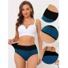 imageAllegra K Womens High Waist Tummy Control ColorBlock Brief Available in Plus SizeDark Blue