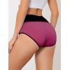 imageAllegra K Womens High Waist Tummy Control ColorBlock Brief Available in Plus SizeDark Purple