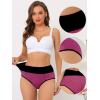 imageAllegra K Womens High Waist Tummy Control ColorBlock Brief Available in Plus SizeDark Purple