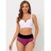 imageAllegra K Womens High Waist Tummy Control ColorBlock Brief Available in Plus SizeDark Purple