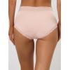 imageAllegra K Womens High Waist Underwear Tummy Control Comfortable Lace Trim Ribbed PantiesBeige Pink
