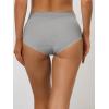 imageAllegra K Womens High Waist Underwear Tummy Control Comfortable Lace Trim Ribbed PantiesGray