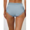 imageAllegra K Womens High Waist Underwear Tummy Control Comfortable Lace Trim Ribbed PantiesLight Blue