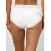 imageAllegra K Womens High Waist Underwear Tummy Control Comfortable Lace Trim Ribbed PantiesWhite