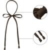 imageAllegra K Womens Long Bow Tie Self Tied Adjustable Solid Color JK Necktie Ribbon BowtieCoffee